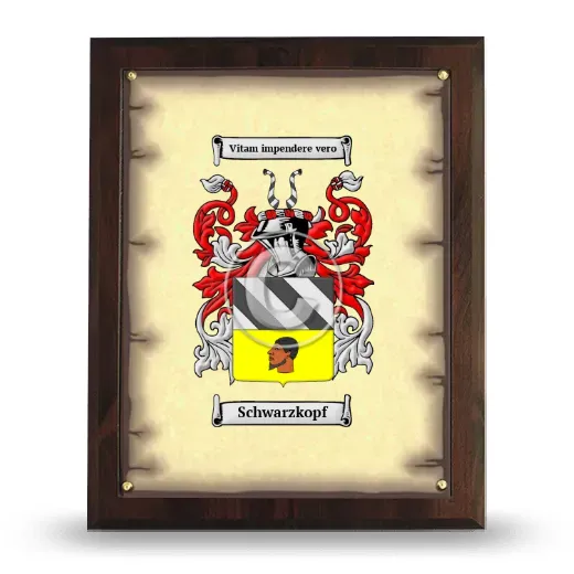Schwarzkopf Coat of Arms Plaque