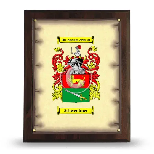 Schwerdtner Coat of Arms Plaque