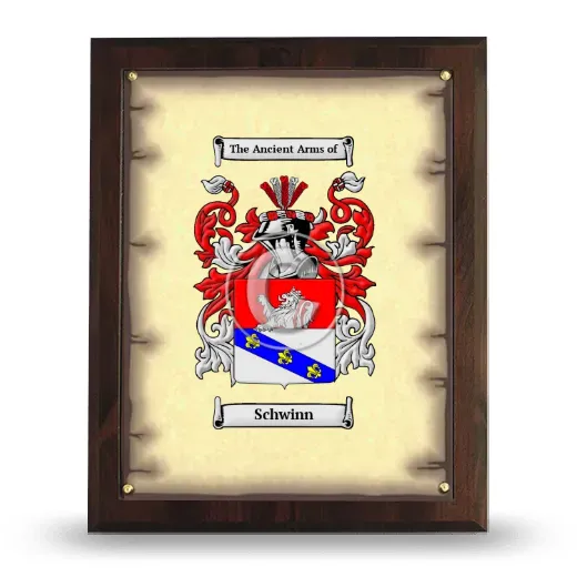 Schwinn Coat of Arms Plaque