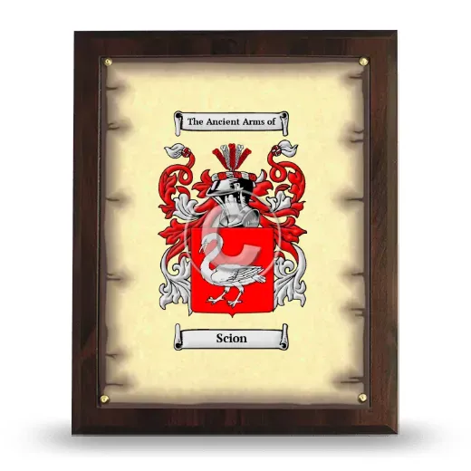 Scion Coat of Arms Plaque