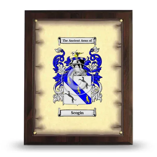 Scogin Coat of Arms Plaque