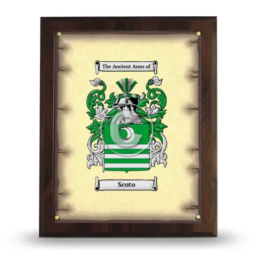 Scoto Coat of Arms Plaque