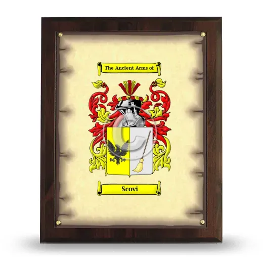 Scovi Coat of Arms Plaque