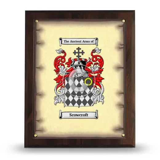 Scowcroft Coat of Arms Plaque