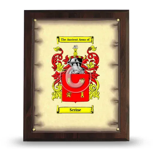 Scrine Coat of Arms Plaque