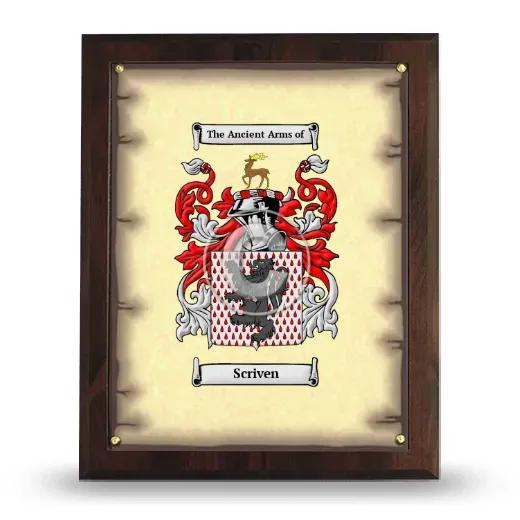 Scriven Coat of Arms Plaque
