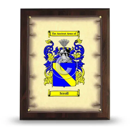 Scroll Coat of Arms Plaque