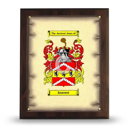 Seavert Coat of Arms Plaque