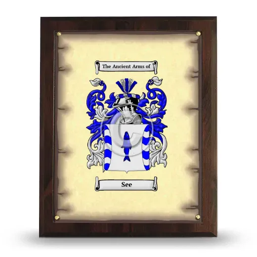 See Coat of Arms Plaque