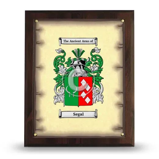 Segal Coat of Arms Plaque