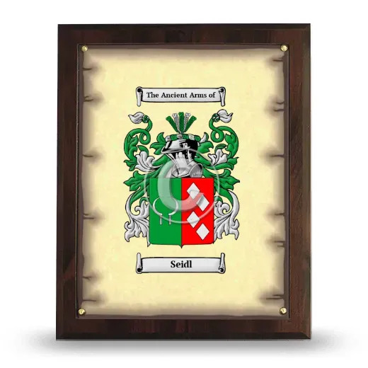 Seidl Coat of Arms Plaque