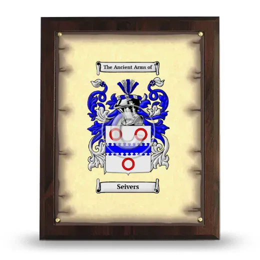 Seivers Coat of Arms Plaque