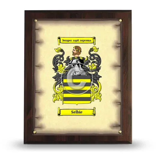 Selbie Coat of Arms Plaque