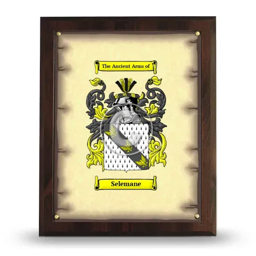 Selemane Coat of Arms Plaque