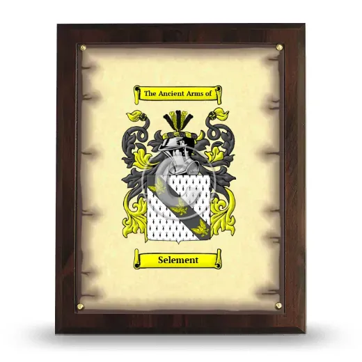 Selement Coat of Arms Plaque