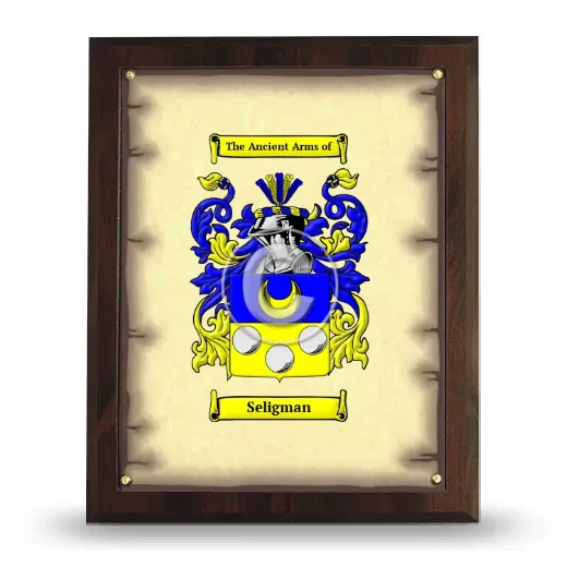 Seligman Coat of Arms Plaque