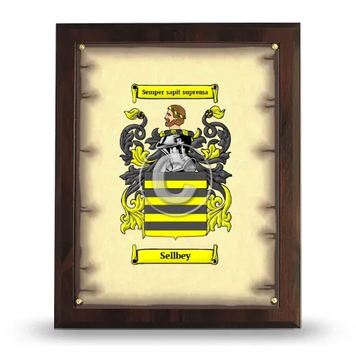 Sellbey Coat of Arms Plaque