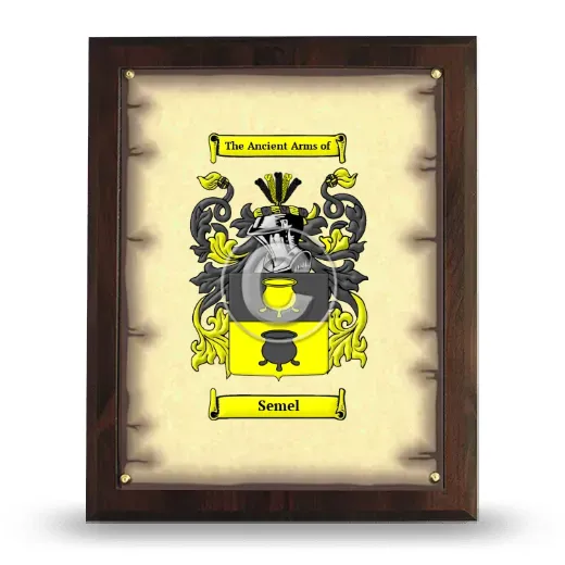 Semel Coat of Arms Plaque