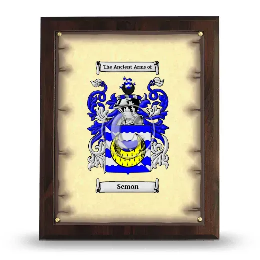 Semon Coat of Arms Plaque