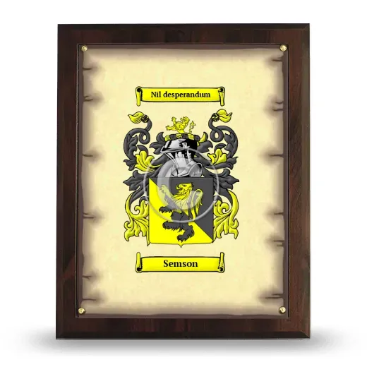 Semson Coat of Arms Plaque