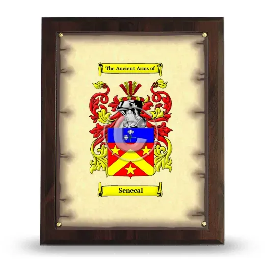 Senecal Coat of Arms Plaque