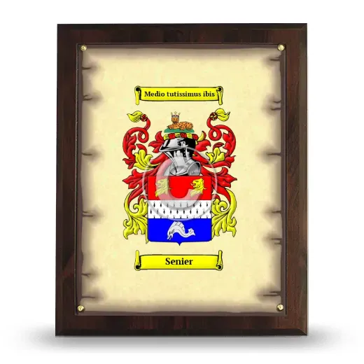 Senier Coat of Arms Plaque