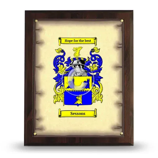 Sessons Coat of Arms Plaque