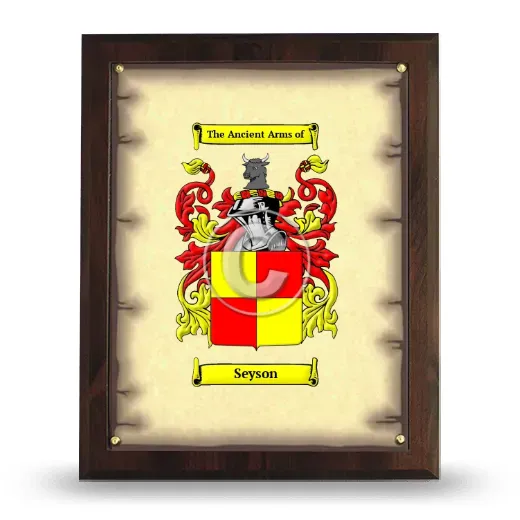 Seyson Coat of Arms Plaque