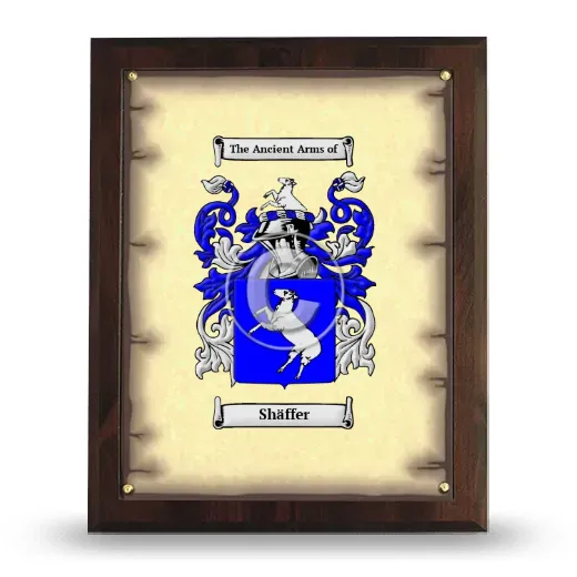 Shäffer Coat of Arms Plaque