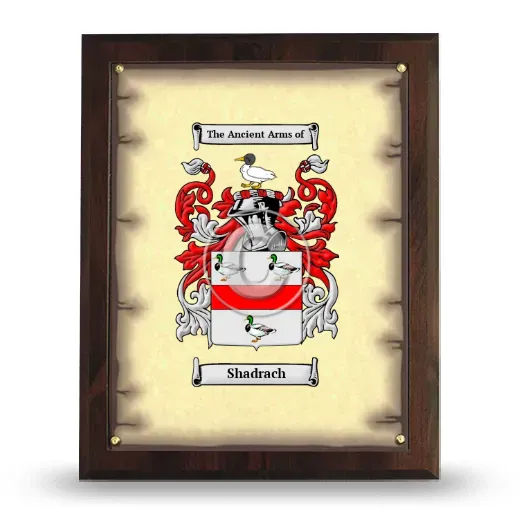 Shadrach Coat of Arms Plaque