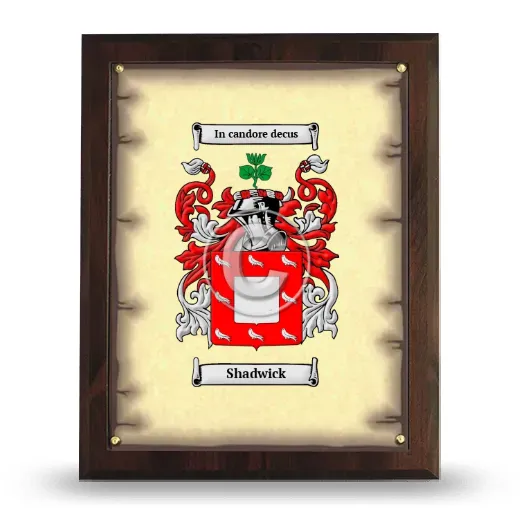 Shadwick Coat of Arms Plaque