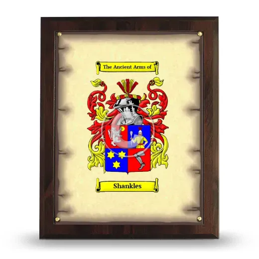Shankles Coat of Arms Plaque