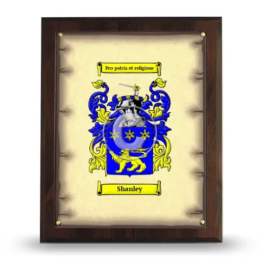 Shanley Coat of Arms Plaque