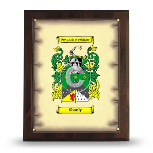Shanly Coat of Arms Plaque