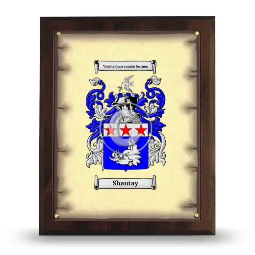 Shantay Coat of Arms Plaque