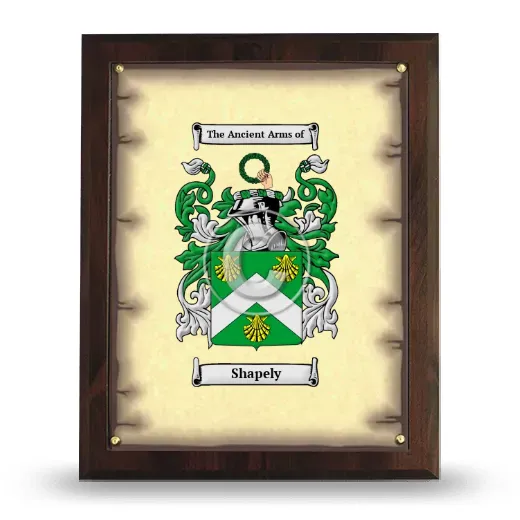 Shapely Coat of Arms Plaque