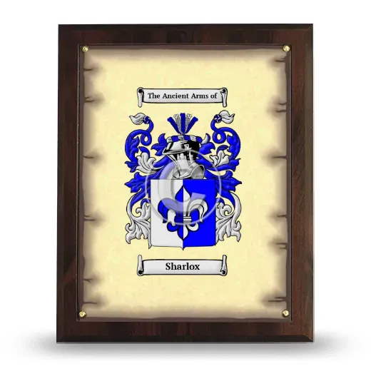 Sharlox Coat of Arms Plaque