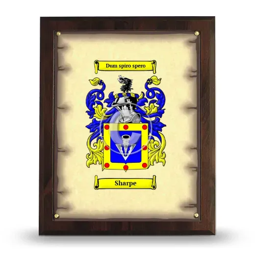 Sharpe Coat of Arms Plaque