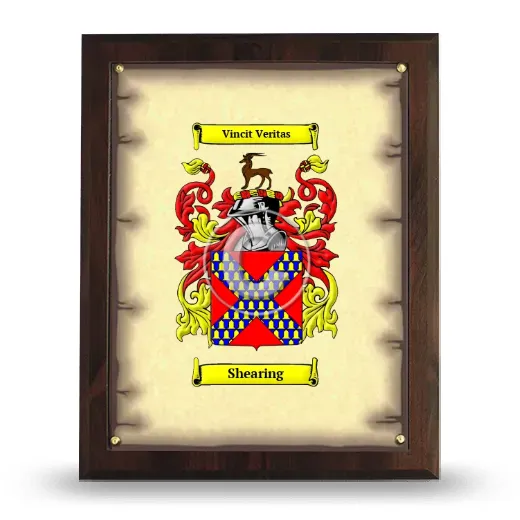 Shearing Coat of Arms Plaque