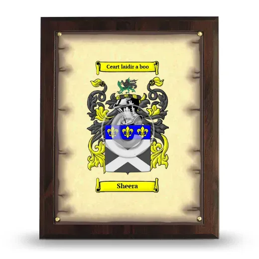 Sheera Coat of Arms Plaque