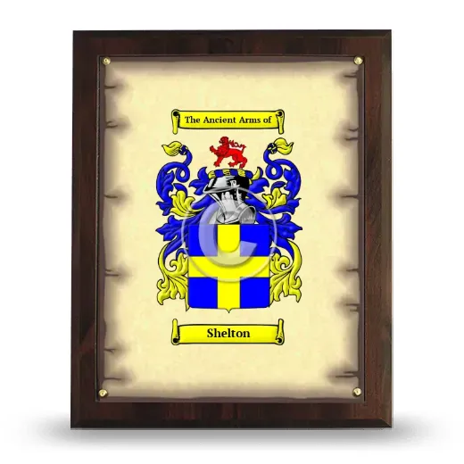 Shelton Coat of Arms Plaque
