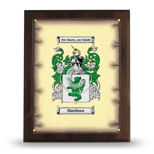 Sherborn Coat of Arms Plaque