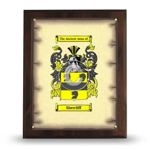 Shercliff Coat of Arms Plaque