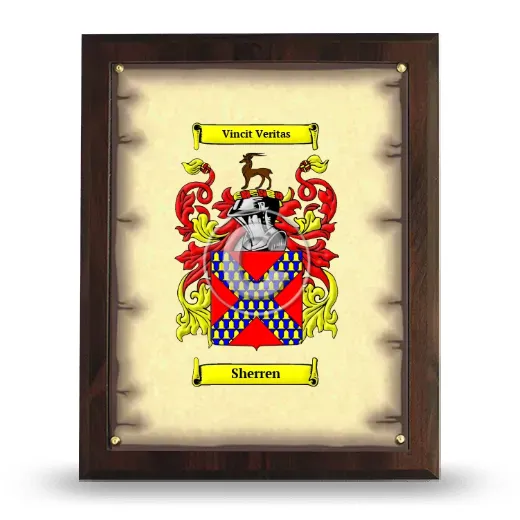 Sherren Coat of Arms Plaque