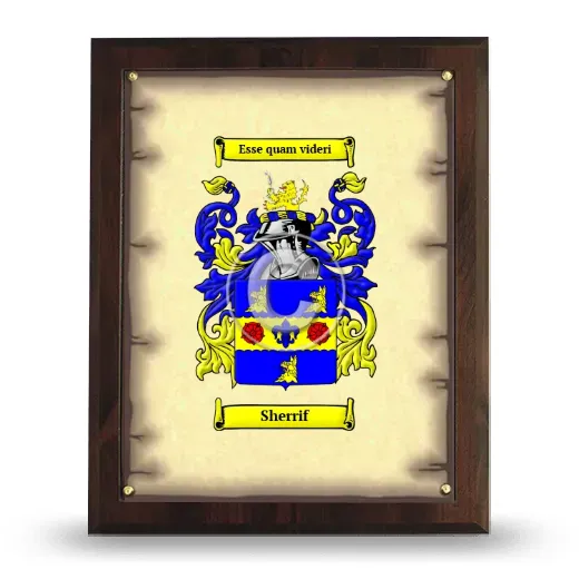 Sherrif Coat of Arms Plaque
