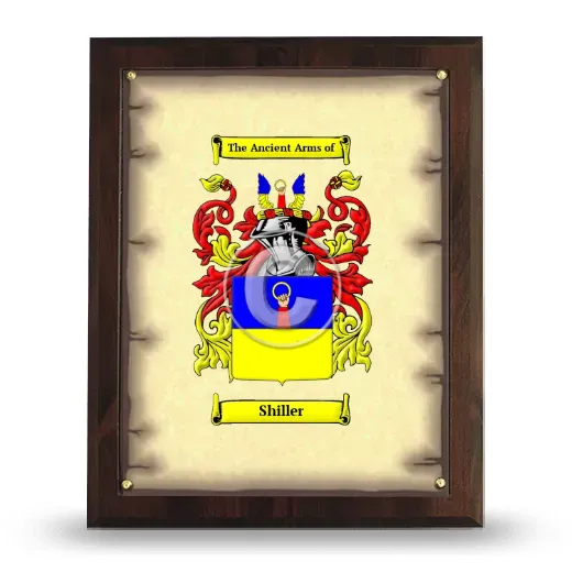 Shiller Coat of Arms Plaque