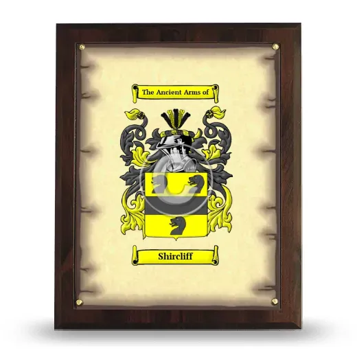 Shircliff Coat of Arms Plaque