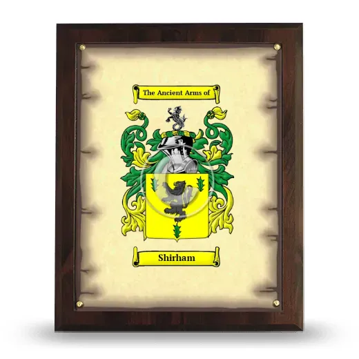 Shirham Coat of Arms Plaque