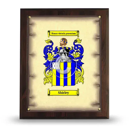 Shirley Coat of Arms Plaque