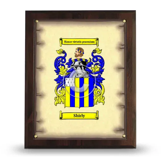 Shirly Coat of Arms Plaque